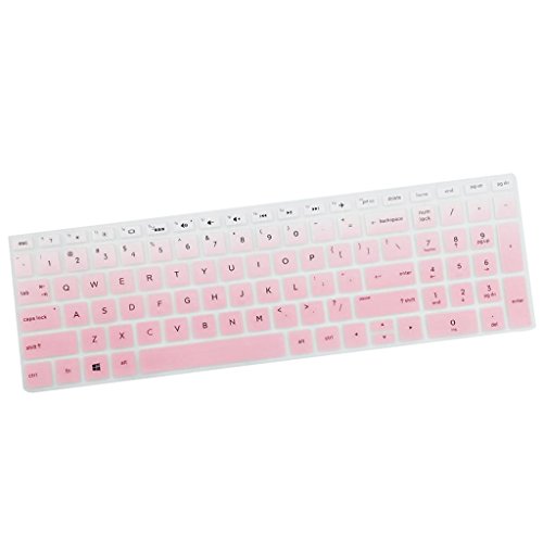 Ultra Dünne Silikagel Haut Keyboardschutz Tastatur Abdeckung Schutzfilm Folie für 15,6 BF Tastatur, Klares Rosa von Sharplace