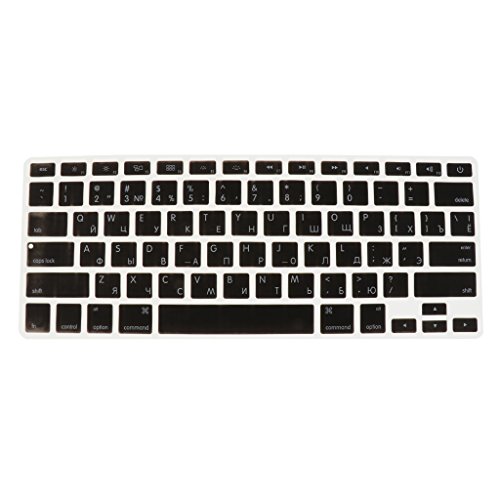 Weiche Silikagel Tastatur Schutz Film (QWERTY+Russisch) für 13'' /Pro, Schwarz von Sharplace