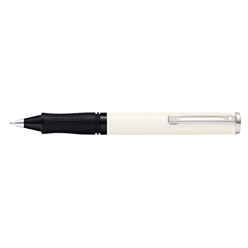 Sheaffer E1920151 Pop Tintenroller (Strichstärke: Mittel, Schreibfarbe: Schwarz) 1 Stück, Weiß mit Chromdetails von Sheaffer