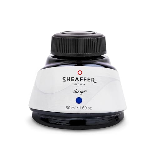 Sheaffer Tintenglas Skrip (geeignet für Füllhalter mit Konverter, löschbar, 50 ml) Blau von Sheaffer