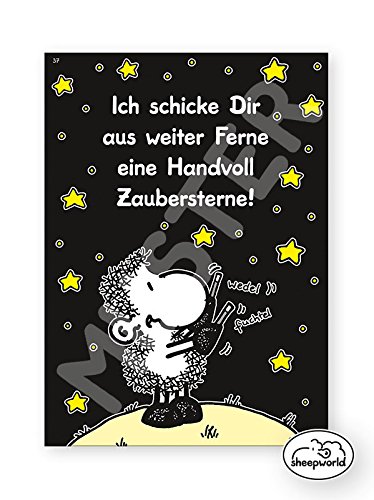 07 - Liebeskarte - Zaubersterne - Postkarte von Sheepworld von Sheepworld