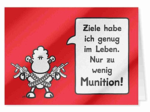 21 - Munition - Midi-Grußkarte von Sheepworld von Sheepworld