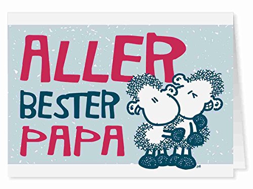 43 - Aller Bester Papa - Midi-Grußkarte von Sheepworld von Sheepworld