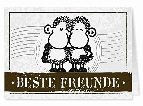 45 - Beste Freunde - Midi-Grußkarte von Sheepworld von Sheepworld