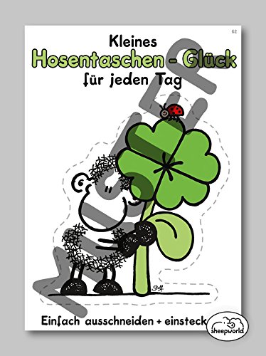 62 – Glückskarte – Hosentaschen-Glück - Postkarte von Sheepworld von Sheepworld