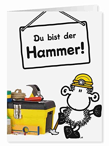 79 - Du bist der Hammer! - Midi-Grußkarte von Sheepworld von Sheepworld