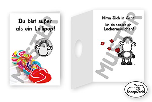 Liebeskarte - Du bist süßer als ein Lollipop! - 41 von Sheepworld