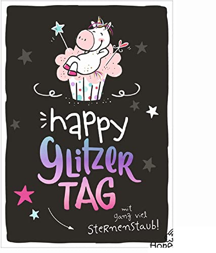 Postkarte Hope & Gloria 14 - Happy Glitzertag von Sheepworld