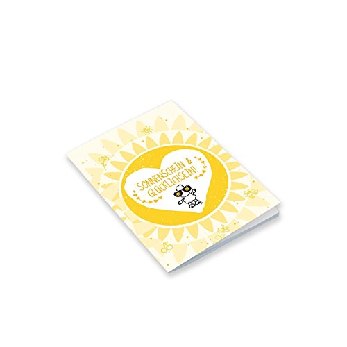 Sheepworld - 44773 - Notizheft, Nr. 1, Schaf, Sonnenschein und Glücklichsein! A6, Blanko, 24 Blatt, geheftet von Sheepworld
