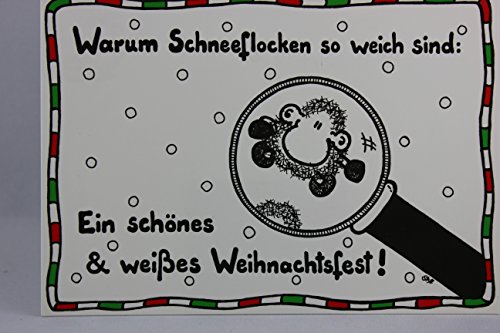 Sheepworld - 50308 - Postkarte, Weihnachten, Schaf, Warum Schneeflocken so weich sind: Ein schönes und weißes Weihnachtsfest! von Sheepworld