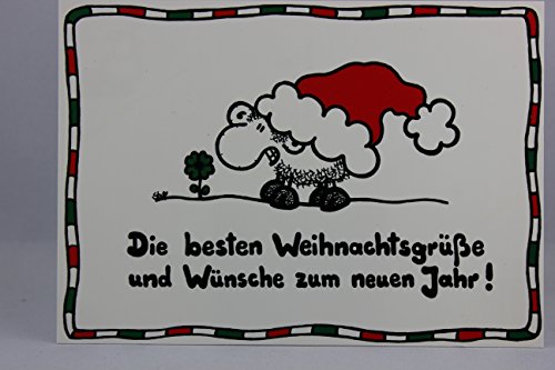 sheepworld - 50195 - Postkarte, Weihnachten, Schaf, Die besten Weihnachtsgrüße und Wünsche zum neuen Jahr! von Sheepworld