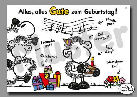 sheepworld Postkarte "Geburtstag" Nr. 38 von Sheepworld