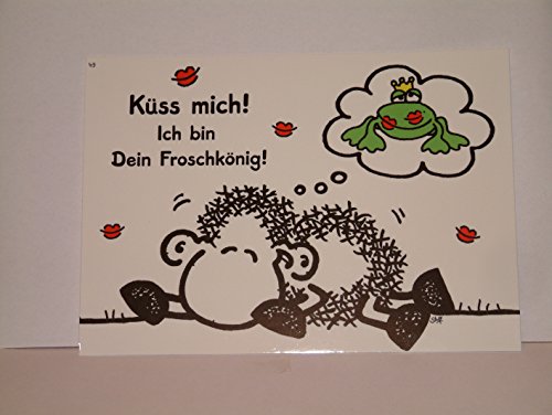 sheepworld Postkarte "Küss mich! Ich bin Dein Froschkönig!"49 von Sheepworld