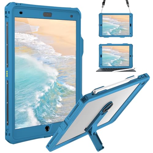 ShellBox Case Wasserdichte Schutzhülle für iPad 10.2 9. / 8. / 7. Generation, strapazierfähig, stoßfest, integrierter Displayschutz mit Schultergurt, für iPad 10.2 2024–2019 von ShellBox Case
