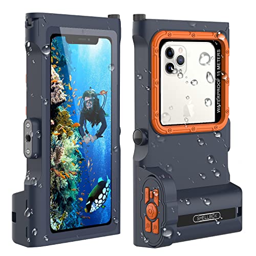 ShellBox wasserdichte Schutzhülle für Smartphone, Bluetooth, IPX8, wasserdicht, für iPhone 13, 12, 11 Pro Max, Samsung, Huawei, Google OnePlus Xiaomi Redmi Motorola LG von ShellBox