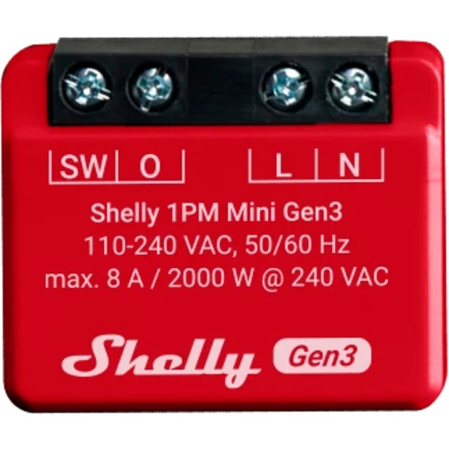 Plus 1PM Mini Gen3, Relais von Shelly