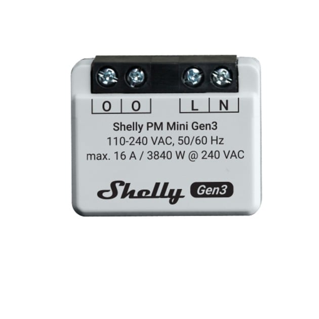 Plus PM Mini Gen.3  WLAN BT, Messgerät von Shelly