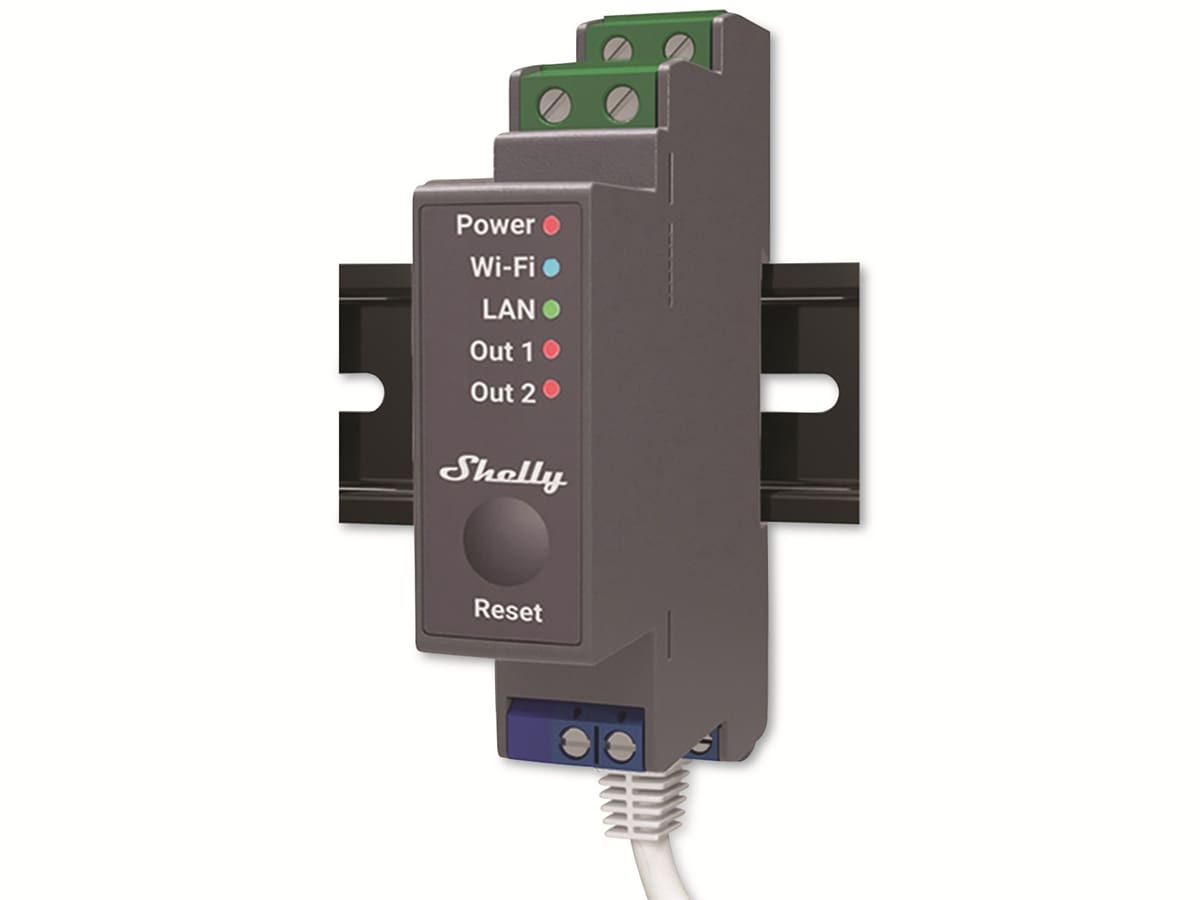 SHELLY WLAN-Schaltaktor Pro 2, 25 A, LAN-Anschluss, Bluetooth SHELLY WLAN-Schaltaktor Pro 2, 25 A, LAN-Anschluss, Bluetooth von Shelly