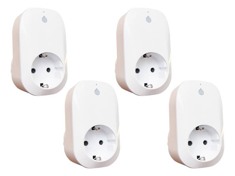 SHELLY WLAN-Steckdose Plug, 16 A, Messfunktion, weiß, 4 Stück von Shelly