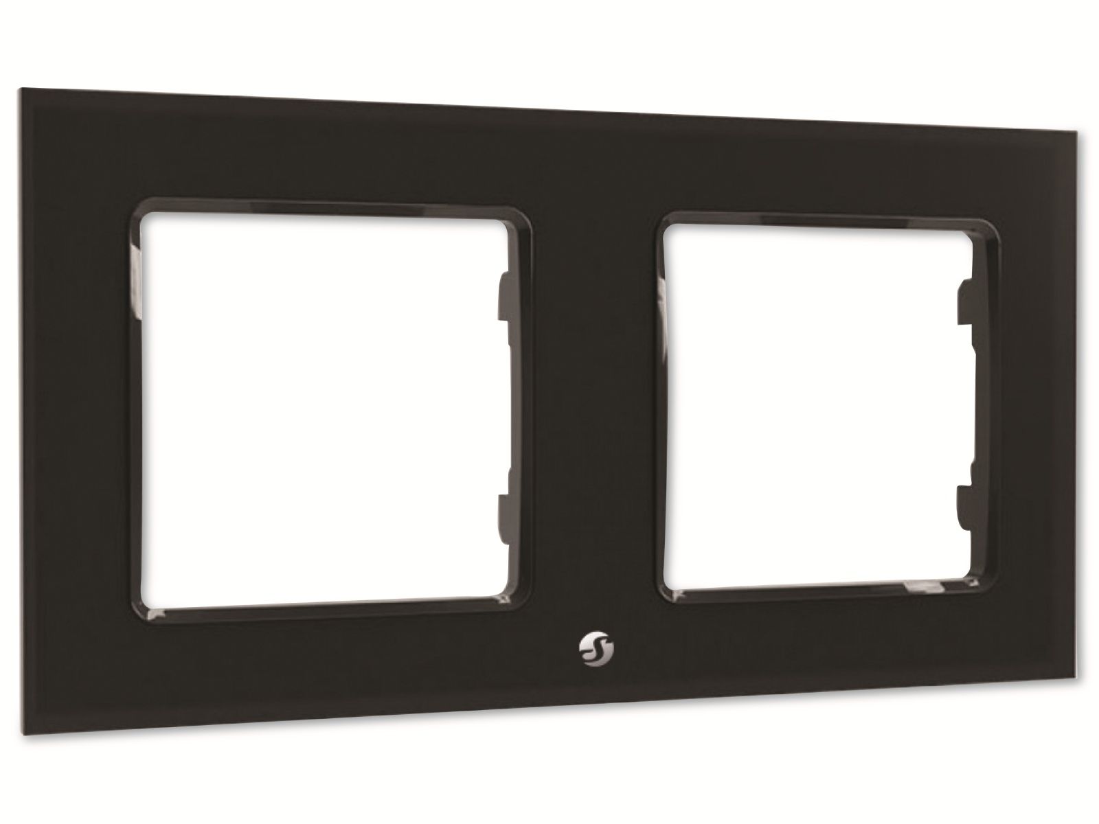 SHELLY Wandtaster-Rahmen Wall Frame 2, schwarz, 2-fach von Shelly