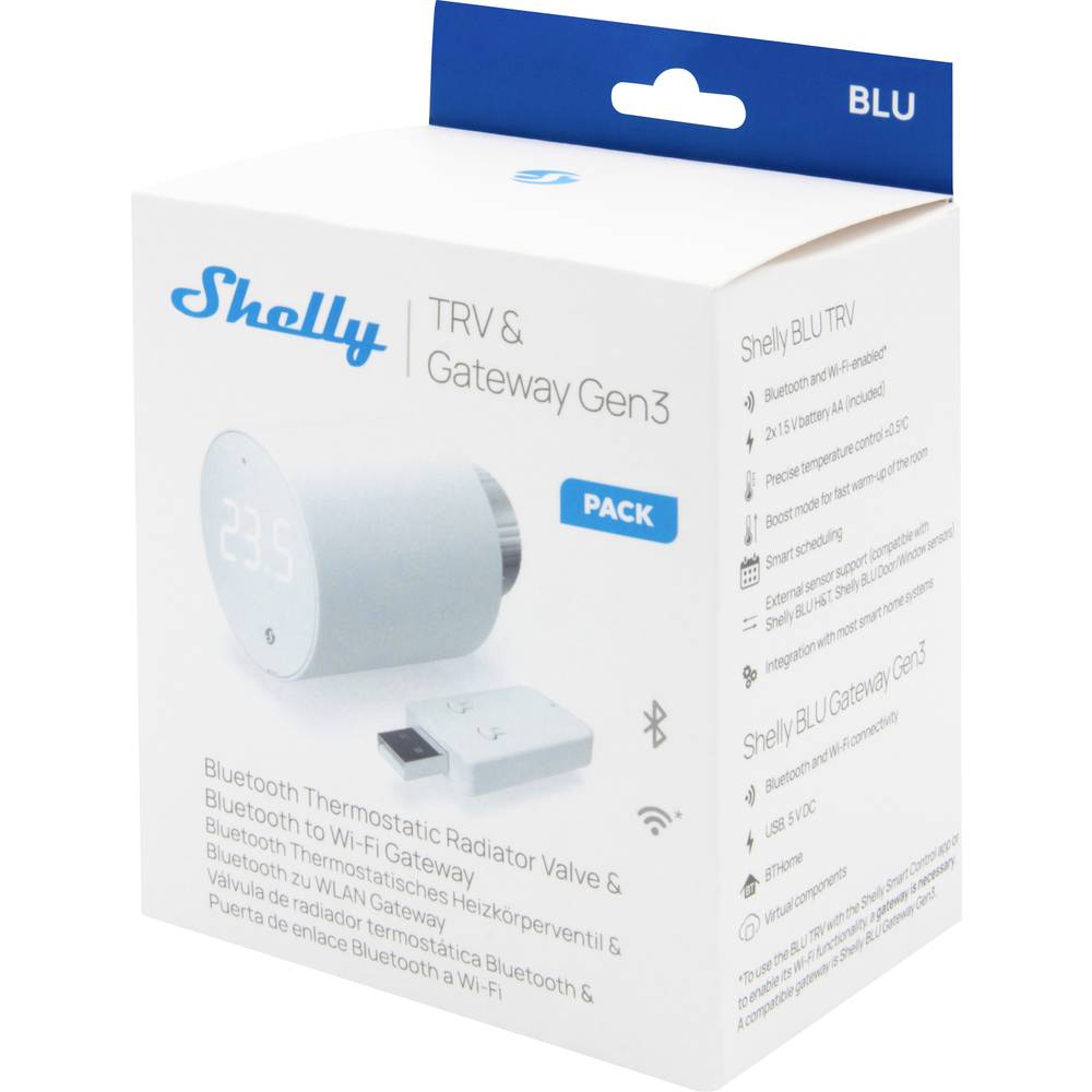 Shelly BLU TRV + BLU Gateway Gen3 - Smart radiator thermostat von Shelly