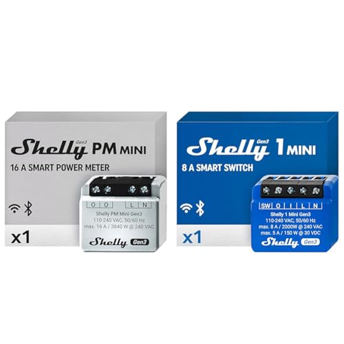 Shelly PM Mini Gen 3 | Intelligenter WLAN- und Bluetooth-Leistungsmesser 1 Kanal 16 A & 1 Mini Gen 3 | WiFi & Bluetooth Smart Switch Relais 1 Kanal 8A | Hausautomation Shelly PM Mini Gen 3 | Intelligenter WLAN- und Bluetooth-Leistungsmesser 1 Kanal 16 A & 1 Mini Gen 3 | WiFi & Bluetooth Smart Switch Relais 1 Kanal 8A | Hausautomation von Shelly