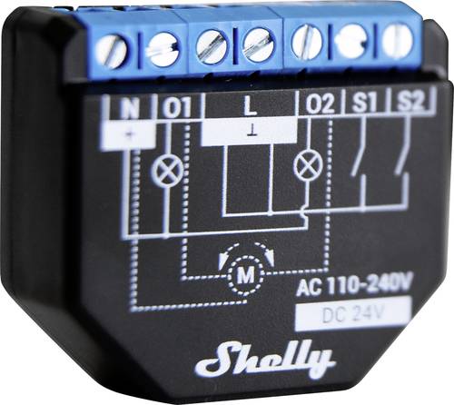 Shelly Plus 2PM Schaltaktor Wi-Fi, Bluetooth von Shelly