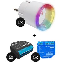 Shelly Starter-Set - mit 5x Plus Plug S, 5x Plus 1 und 5x Plus 2PM Shelly Starter-Set - mit 5x Plus Plug S, 5x Plus 1 und 5x Plus 2PM von Shelly
