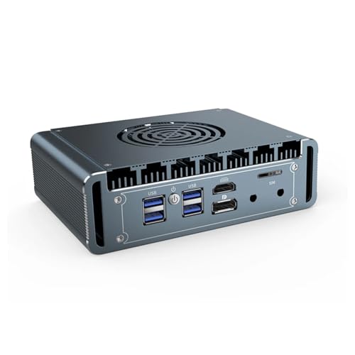 ShengOrigin Mini PC Celeron J4125 Firewall 4 * i226 2.5G LAN, Aluminum Lüfter Kühlung, No Ram No Storage, 1 * RJ45 COM, PVE, OPNsense von ShengOrigin