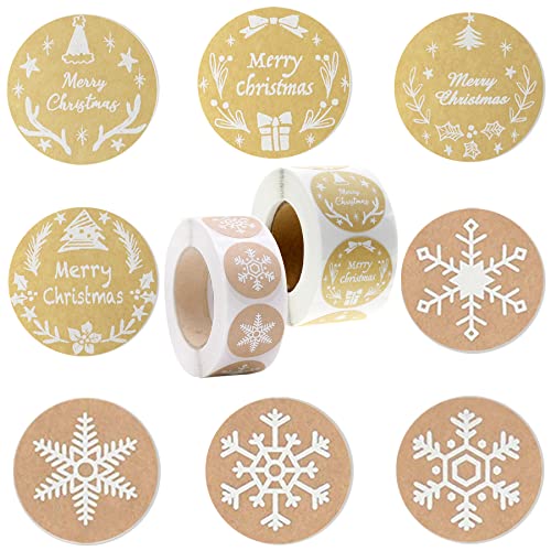 1000 Stück Geschenk Aufkleber,Weihnachts Aufkleber, Sticker Etiketten,Weihnachten Sticker Scrapbooking,Etiketten kraftpapier selbstklebend,Etiketten Sticker,Etiketten Selbstklebend von Shengruili