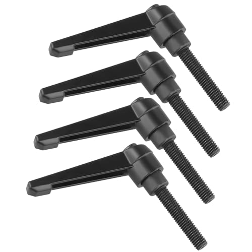 Shengxi Klemmhebel Griff 4 Stück Schwarz Klemmhebel M8 Klemmschraube, Verstellbarer Griff mit Gewindebuchse Maschinengriffe Befestigungsgriff für Schweißgeräte Druckgeräte (32mm) von Shengxi