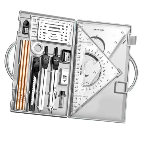 Geometrie -Set, Geometrie -Kit,16x Geometrie Präzisionswerkzeugsatz | Entwurf von Tools mit Speicherbox Zeichnungsmittel für Künstler Schüler Lehrer Architekten Geometrie -Set, Geometrie -Kit,16x Geometrie Präzisionswerkzeugsatz | Entwurf von Tools mit Speicherbox Zeichnungsmittel für Künstler Schüler Lehrer Architekten von Shenrongtong