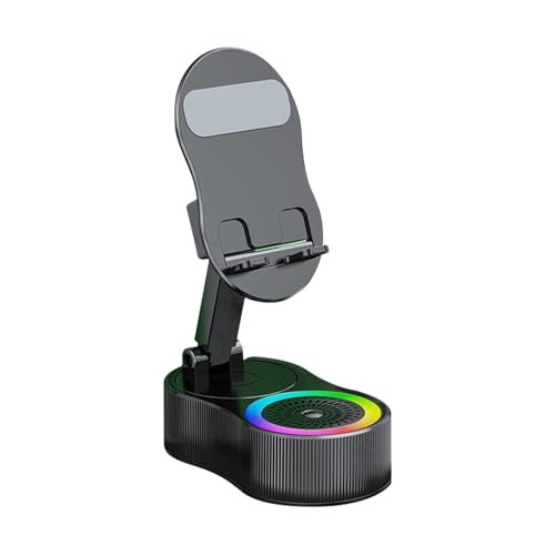 Handyhalter Für Schreibtisch,Telefonständer | Anpassbares Tragbares RGB-Dock Mit Lautsprecher Für Reisen Auto Flugzeug Schlafzimmer Wohnheim Aufnahmen Videoanrufe von Shenrongtong
