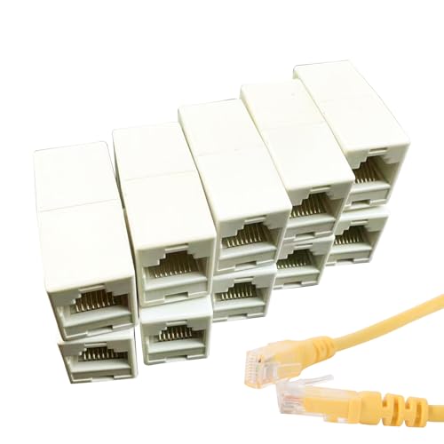 Shenrongtong Ethernet -Anschluss, RJ45 -Coppler | RJ45 -Koppler weiblich zu weiblich | Modular Plug 10x Netzwerkkabelanschluss für nahtlose Konnektivität Shenrongtong Ethernet -Anschluss, RJ45 -Coppler | RJ45 -Koppler weiblich zu weiblich | Modular Plug 10x Netzwerkkabelanschluss für nahtlose Konnektivität von Shenrongtong