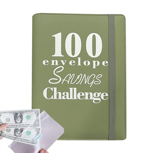 Sparbuch mit 100 Umschlägen, 100 Umschläge, Geldspar-Challenge-Ordner, Budgetbuch mit Geldumschlägen, Budgetbuch mit Geldumschlägen zum Budgetieren und Sparen von Shenrongtong