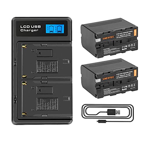 2 Stück Shentec 8800mAh NP-F970 akku Compatible with Sony NP-F970 NP-F960 NP-F930 NP-F950 DCR-VX2100 DSR-PD150 DSR-PD170 FDR-AX1 HDR-AX2000 HDR-FX1 HDR-FX7 2 Stück Shentec 8800mAh NP-F970 akku Compatible with Sony NP-F970 NP-F960 NP-F930 NP-F950 DCR-VX2100 DSR-PD150 DSR-PD170 FDR-AX1 HDR-AX2000 HDR-FX1 HDR-FX7 von Shentec