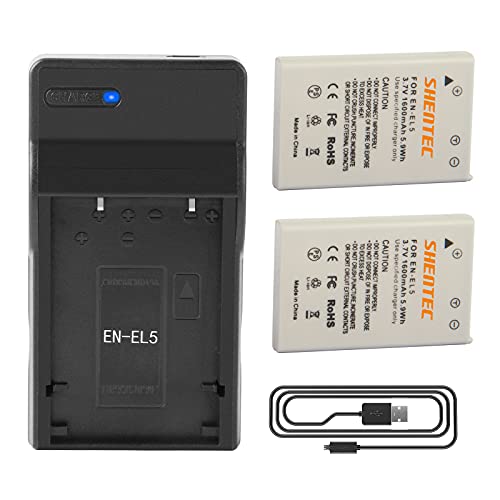 2X Shentec EL5 EN-EL5 akku Ersatzbatterie für EL5 EN-EL5 Nikon Coolpix 3700 4200 5200 5900 7900P3 P4 S10 P5100 P80 P6000 P90 P100 2X Shentec EL5 EN-EL5 akku Ersatzbatterie für EL5 EN-EL5 Nikon Coolpix 3700 4200 5200 5900 7900P3 P4 S10 P5100 P80 P6000 P90 P100 von Shentec