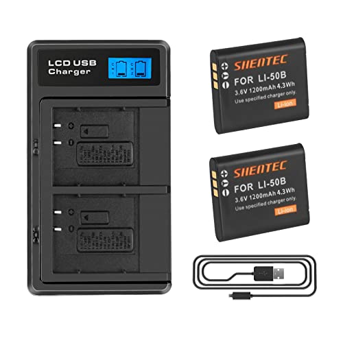 2X Shentec LI-50B Akku Kompatibel mit Olympus SZ-15 SZ-16 iHS Tough 6000 6020 8000 TG-630 iHS TG-820 iHS TG-830 iHS TG-850 TG-870 VR-340 VR-370 XZ-1 2X Shentec LI-50B Akku Kompatibel mit Olympus SZ-15 SZ-16 iHS Tough 6000 6020 8000 TG-630 iHS TG-820 iHS TG-830 iHS TG-850 TG-870 VR-340 VR-370 XZ-1 von Shentec