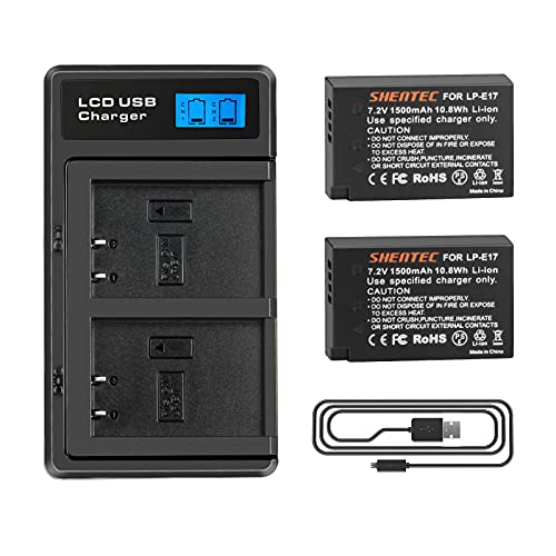 2X Shentec LP-E17 Akku 1500mAh Li-ion für Kamera Canon R10 Canon Rebel SL2 T6i T6s T7i EOS M3 M5 M6 EOS 200D 250D 77D 750D 760D 800D 8000D KISS X8i RP Digital SLR Kamera Akku 2X Shentec LP-E17 Akku 1500mAh Li-ion für Kamera Canon R10 Canon Rebel SL2 T6i T6s T7i EOS M3 M5 M6 EOS 200D 250D 77D 750D 760D 800D 8000D KISS X8i RP Digital SLR Kamera Akku von Shentec
