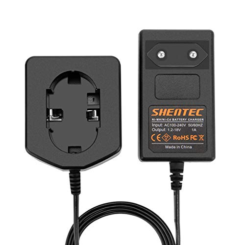 Shentec 1,2V-18V Akku Ladegerät UC18YG Kompatibel mit Hitachi Akku NI-MH/NI-Cd 7,2V 9,6V 12V 14,4V 18V Pod Akku (Nicht für Li-Ionen Akkus) von Shentec