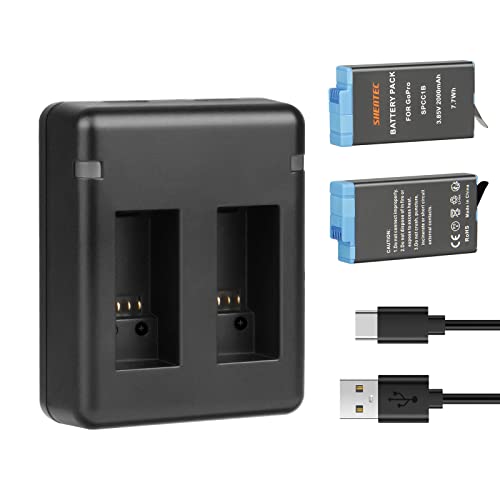 Shentec 3.85V, 2000mAh Li-ion für GoPro Enduro Akku (HERO10 Black/HERO9 Black) – Offizielles GoPro Zubehör, ADBAT-011 von Shentec