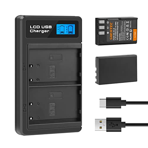 Shentec Ladegerät LCD-Display 7.2V, 2200mAh Li-ion für EN-EL9 Ersatz Batterie Kompatibel mit Nikon ENEL9 EN-EL9A und Nikon D40 D40x D60 D3000 D5000 Digital Kamera Shentec Ladegerät LCD-Display 7.2V, 2200mAh Li-ion für EN-EL9 Ersatz Batterie Kompatibel mit Nikon ENEL9 EN-EL9A und Nikon D40 D40x D60 D3000 D5000 Digital Kamera von Shentec