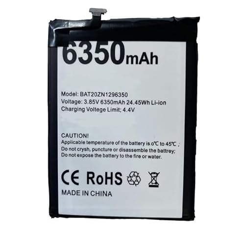 FURFURAKKU Ersatz BAT20ZN1296350 3.85V 6350mAh Akku Kompatibel mit S96 Pro Phone 3 FURFURAKKU Ersatz BAT20ZN1296350 3.85V 6350mAh Akku Kompatibel mit S96 Pro Phone 3 von Shenzhen Shengrui Technology Co.,LTD.