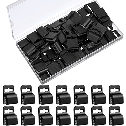 Sherr 100 Stück schwarze Gripper Swipe Card Holder für Standard-Dicke, Ausweishalter, sicherer Kunststoff-Greifer für Smartcard CAC Chipkarte von Sherr
