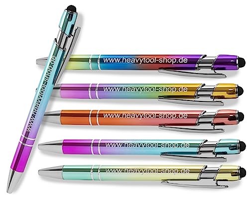 Sherveer Kugelschreiber SIGNATURE ELEGANCE TOUCH Summer 1 Color Effekt (1 Stück) Aluminium eloxiert Strichstärke: M ca. 0,6mm Tinte: blau mit Touchscreen Stylus Endkappe von Sherveer