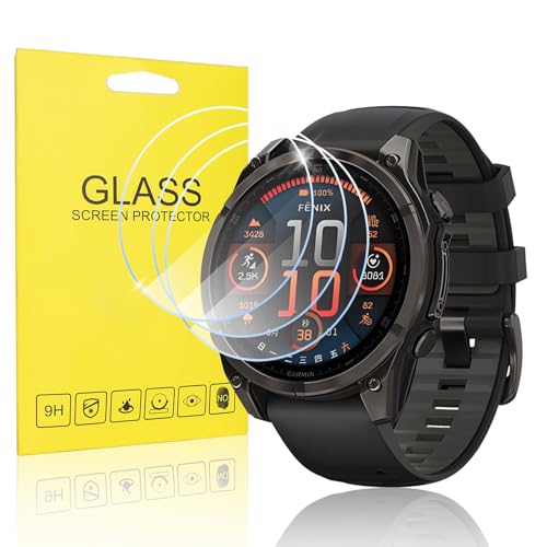 Shesyuki 3er Pack Displayschutzfolie kompatibel mit Garmin Fenix 8 47mm, HD-Transparentes gehärtetes Glas Bildschirmschutz, Anti-Kratzer, berührungsempfindlich Shesyuki 3er Pack Displayschutzfolie kompatibel mit Garmin Fenix 8 47mm, HD-Transparentes gehärtetes Glas Bildschirmschutz, Anti-Kratzer, berührungsempfindlich von Shesyuki