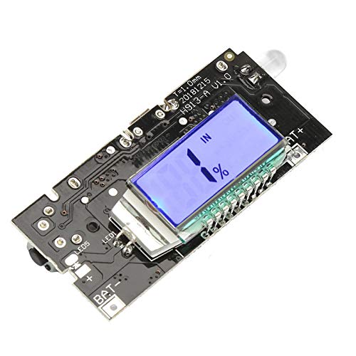 Dual USB Power Bank Modul, Dual USB 5V 1A 2.1A Power Bank 18650 Lithium-Ladegerät DIY-Modul LCD-Display von Shexton