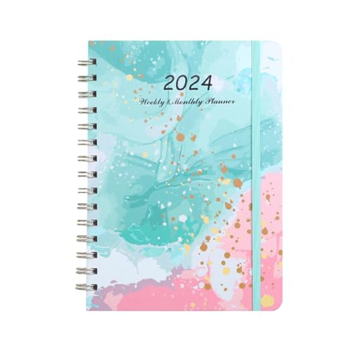 Daphnes Diary Agenda 2024 | Taschenkalender 2024 mit Kalender, Platz für Notizen, Einkäufe und To-do-Listen | Interaktives Terminkalender für tägliche Planung, Reisen, Arbeit von Shichangda