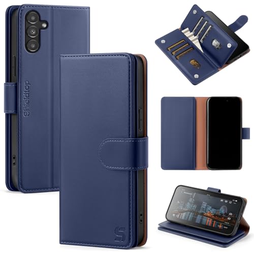 Shieldtop Kompatibel mit Samsung Galaxy A13 5G, Brieftaschen-Schutzhülle mit Kartenhalter, für Damen und Herren, RFID-blockierend, PU-Leder, Folio-Klapphülle, TPU-Schutzhülle, Kreditkartenfächer Shieldtop Kompatibel mit Samsung Galaxy A13 5G, Brieftaschen-Schutzhülle mit Kartenhalter, für Damen und Herren, RFID-blockierend, PU-Leder, Folio-Klapphülle, TPU-Schutzhülle, Kreditkartenfächer von Shieldtop