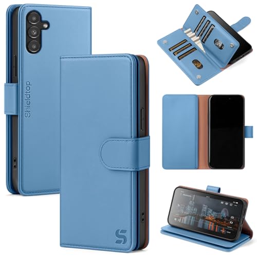 Shieldtop Kompatibel mit Samsung Galaxy A13 5G, Brieftaschen-Schutzhülle mit Kartenhalter, für Damen und Herren, RFID-blockierend, PU-Leder, Folio-Klapphülle, TPU-Schutzhülle, Kreditkartenfächer Shieldtop Kompatibel mit Samsung Galaxy A13 5G, Brieftaschen-Schutzhülle mit Kartenhalter, für Damen und Herren, RFID-blockierend, PU-Leder, Folio-Klapphülle, TPU-Schutzhülle, Kreditkartenfächer von Shieldtop